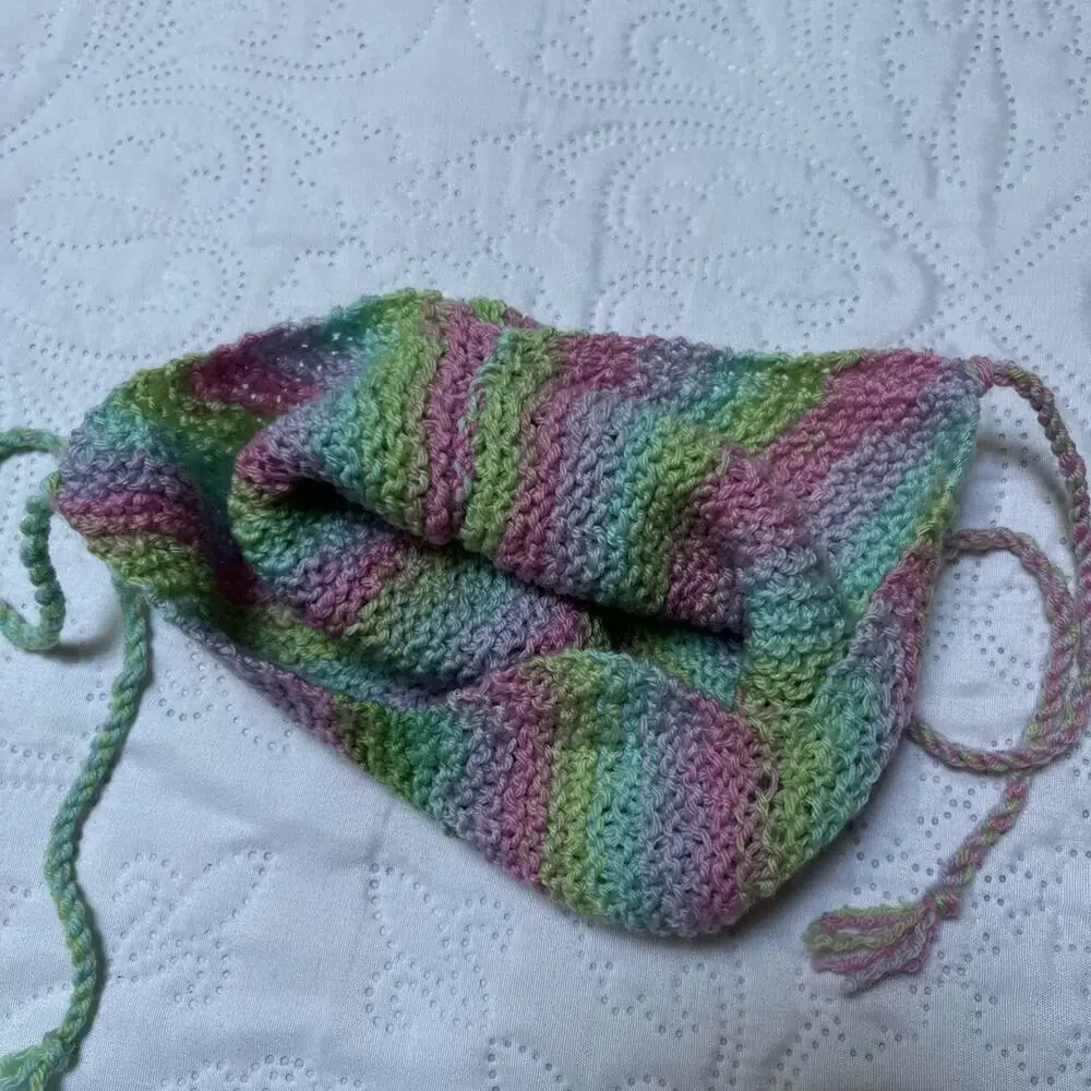 Handmade Knit Rainbow Stripe Baby Hat